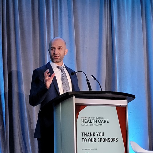 McLaren and Karmanos at Crain’s Health Care Leadership Summit 2023